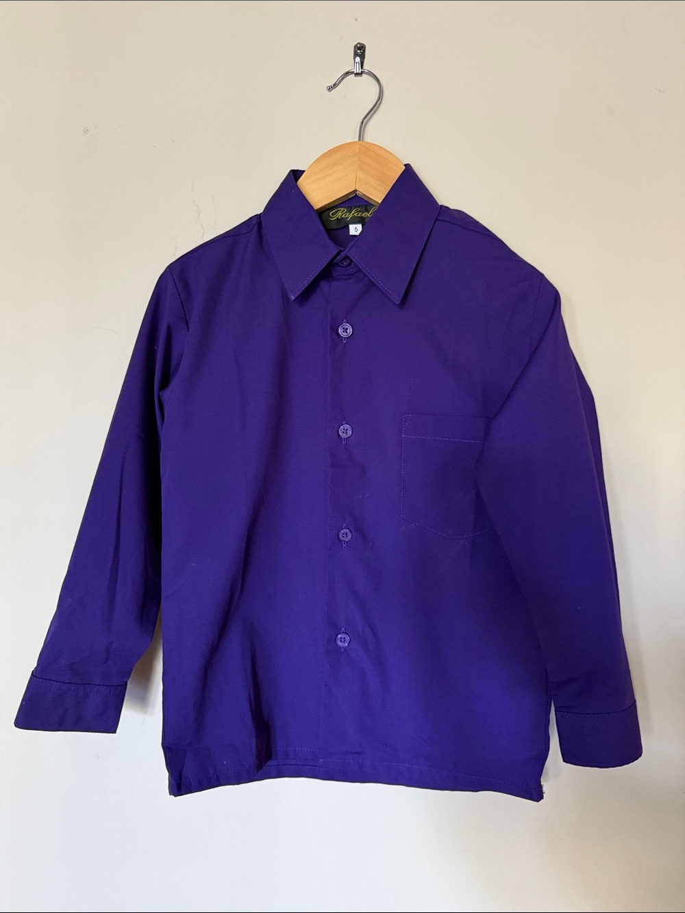 RAFAEL Purple Kids Button-Down Shirt